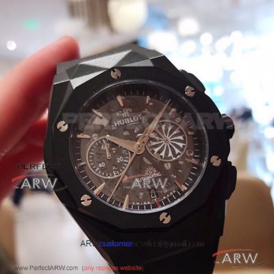 Perfect Replica XL Factory Hublot Classic Fusion Aerofusion Chronograph Black Case Gray Dial 42mm Chronograph Watch 